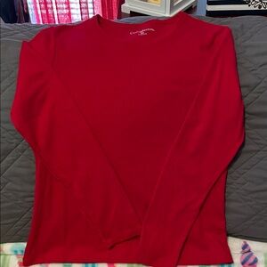 Croft & Barrow Rich Red Long Sleeve Top